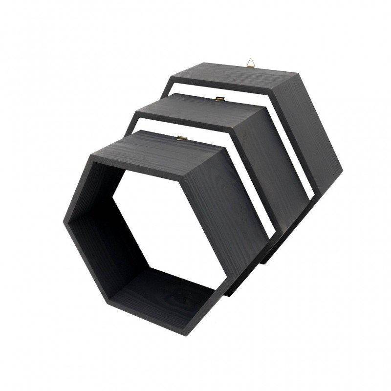 šesť uholník hexagon čierny bez dna
