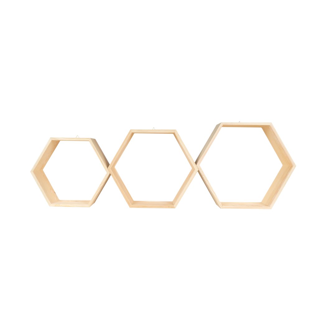 hexagon polica šesť uholník prírodná