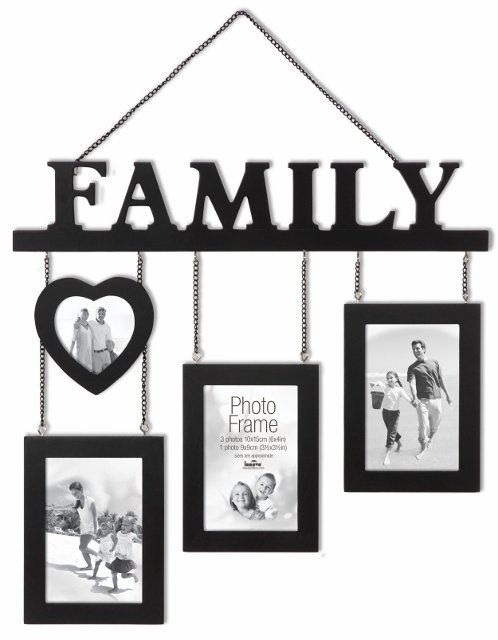 Multirámik FAMILY s retiazkami Čierny 3x10x15