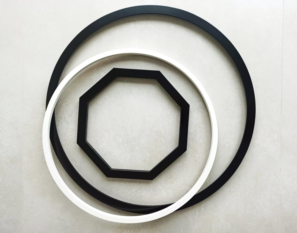 Kruhový rám čierny 62,20 cm