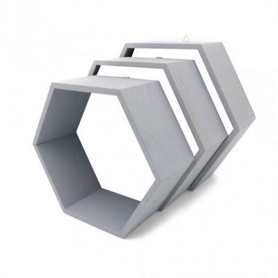 šesť uholník hexagon sivý bez dna