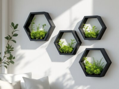 Hexagónový rám čierny 4015 - výška 40 mm