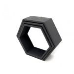 šesť uholník hexagon čierny bez dna