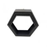 šesť uholník hexagon čierny bez dna