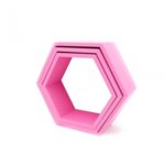 šesť uholník hexagon ružový bez dna