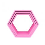 šesť uholník hexagon ružový bez dna