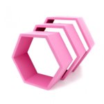šesť uholník hexagon ružový bez dna