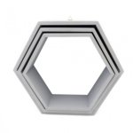šesť uholník hexagon sivý bez dna