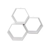 hexagon polica šesť uholník biela