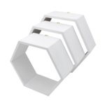 hexagon polica šesť uholník biela