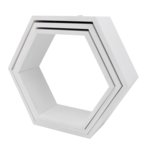 hexagon polica šesť uholník biela