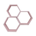 hexagon polica šesť uholník staroružová
