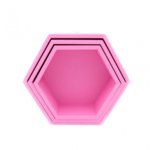 hexagon polica šesť uholník ružová dno