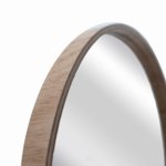 Škandinávske okrúhle drevené zrkadlo 50 cm prírodné